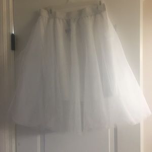 White Tulle midi skirt
